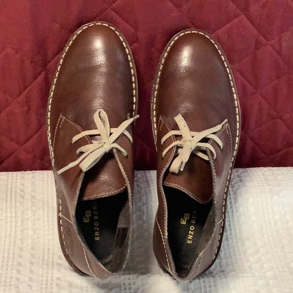 Italian chukka boots leather women size 38